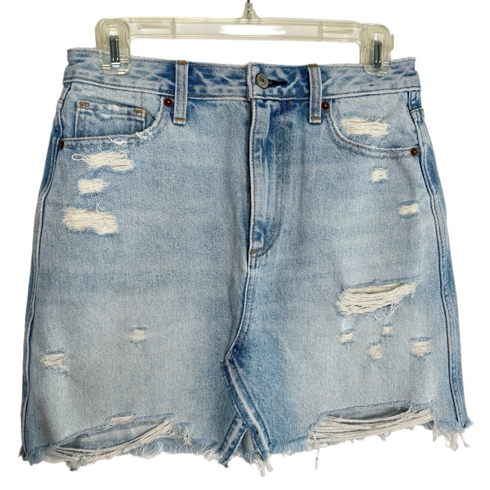 ABERCROMBIE & FITCH Zoe Natural Rise Vintage A-Line Mini Skirt Sz 4 Distressed